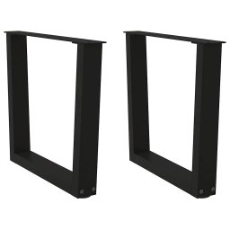Picioare pentru masa în forma de V 2 buc Negru Otel GartenMobel Dekor