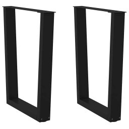 Picioare pentru masa în forma de V 2 buc Negru Otel GartenMobel Dekor