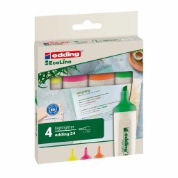 Textmarker Edding E24, 4 culori/set