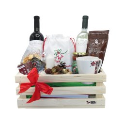 Cos cadou Craciun - Sarbatori Fericite, 10 produse - ILIF501012