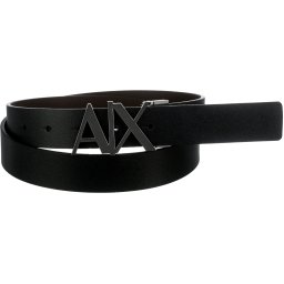 ARMANI EXCHANGE Curea maro / negru / argintiu