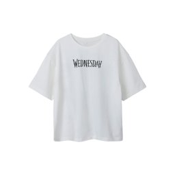 NAME IT Tricou 'Dyp Wednesday' safir / lila / negru / alb