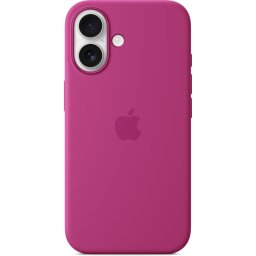 Husa Silicone case with MagSafe for iPhone 16, Fuchsia