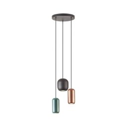 Lustră pe cablu Redo 01-3480 BOOM 3xGU10/10W/230V negru/verde/maro
