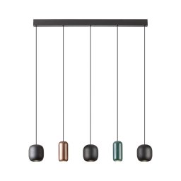 Lustră pe cablu Redo 01-3481 BOOM 5xGU10/10W/230V negru/verde/maro