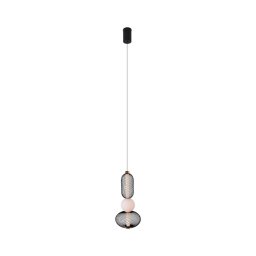 Lustră LED pe cablu MAXLIGHT P0591 BORA LED/10W/230V d. 22 cm alb/negru