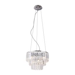 Lustră pe cablu MAXLIGHT P0259 MONACO 9xG9/40W/230V d. 42 cm crom
