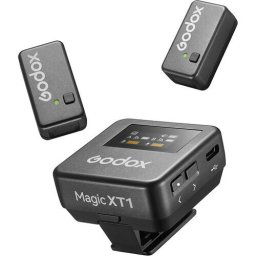 ​Kit Lavaliera Microfon Wireless 2.4 Ghz pentru Camera si Telefon Godox Magic XT1 Standard