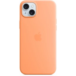 Husa Silicone Case with MagSafe pentru iPhone 15 Plus, Orange Sorbet
