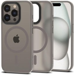 Husa Husă Tech-Protect Magmat MagSafe pentru Apple iPhone 15 Pro, compatibilă MagSafe, gri