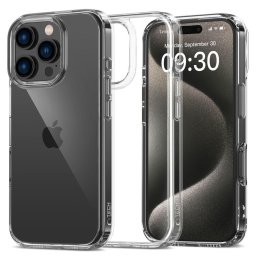 Husa Husă Tech-Protect FlexAir Hybrid pentru Apple iPhone 16 Pro Max, spate transparent, protecție hibridă, transparentă