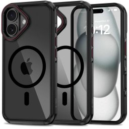 Husa Husă Tech-Protect Maghybrid MagSafe pentru Apple iPhone 16, protecție hibridă, neagră