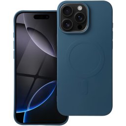 Husa Husa MagSafe pentru Apple iPhone 16 Pro Max, OEM, Silicone Mag (Big Hole), Albastra