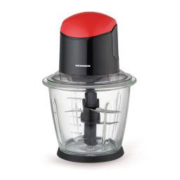 Tocator de legume HEINNER HMC-K500BKR, Bol din sticla 1.5l, 500W