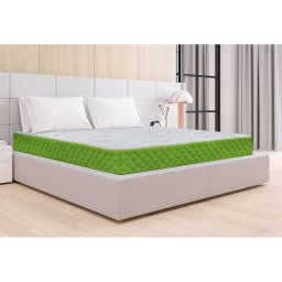 Saltea Ortopedica Bedora Aloe Vera Arcuri Invelite 160x190 cm, 5 zone, memory foam, medie/tare, 24 cm, anatomica, ergonomica, husa antialergica