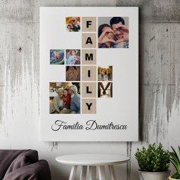 Tablou Canvas Personalizat - Family Puzzle cu 8 poze