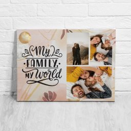 Tablou Canvas Personalizat - My family, my world (3 fotografii)