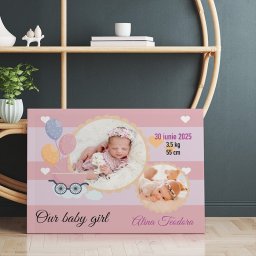 Tablou Canvas Personalizat - Our baby girl