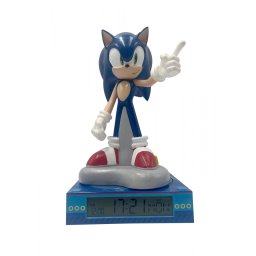 Lampa de veghe cu ceas si data Sonic 3D, 21,4x13x13cm