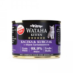 Conserva Wataha HUNT Kitten, 98.9% Carne, Cu Rata Si Pui, 200g