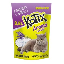 Asternut igienic pentru pisici, silicat, Kotix Lavanda, 3.8L, 1,52kg
