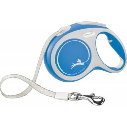Lesa Flexi New Comfort, Retractabila, cu Banda, marimea L, 5m/60kg, Albastru