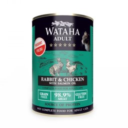 Conserva Wataha HUNT Pentru Pisica Adult, 98.9% Carne, Cu Iepure Si Pui, 400g