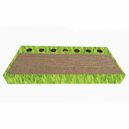 Zgarietor din carton pentru pisici Scratch&Play, 48.26x22.22x5.08 cm, Verde
