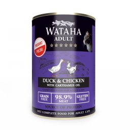 Conserva Wataha HUNT Pentru Pisica Adult, 98.9% Carne, Cu Rata Si Pui, 400g