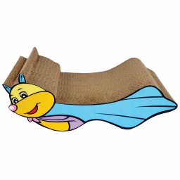 Zgarietor din carton pentru pisici, model iepure, 46.35x21.59x18.09 cm, Multicolor