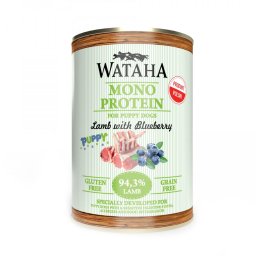 Conserva Wataha MONO PROTEIN Puppy, 94, 3% Carne, Cu Miel, Afine Si Sfecla, 400g