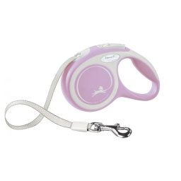 Lesa Flexi New Comfort, Retractabila, cu Banda, marimea XS, 3m/12kg, Roz