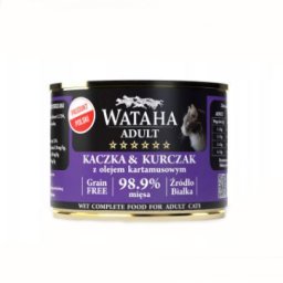 Conserva Wataha HUNT Pentru Pisica Adult, 98.9% Carne, Cu Rata Si Pui, 200g