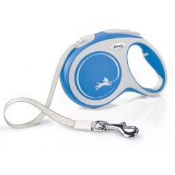 Lesa Flexi New Comfort, Retractabila, cu Banda, marimea XS, 3m/12kg, Albastru