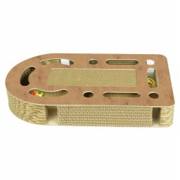 Zgarietor din carton pentru pisici Scratch&Play, 43.18x24.76x6.35 cm, Maro