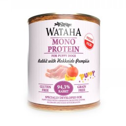 Conserva Wataha MONO PROTEIN Puppy, 94, 3% Carne, Cu Iepure, Mar Si Dovleac Hokkaido, 800g
