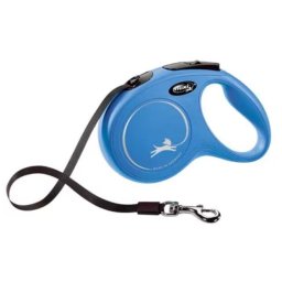 Lesa pentru caini Flexi, Retractabila, Pana la 25 kg, marimea M, 5m, Albastru
