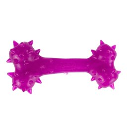 Jucarie pentru caini, forma de OS cu Tepi, 8 cm, mov