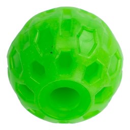 Jucarie din cauciuc eco pentru caini, forma de Minge cu gaura, 6 CM, verde
