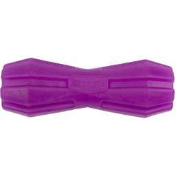 Jucarie din cauciuc eco pentru caini, forma de Gantera cu Gaura, 15 cm, mov