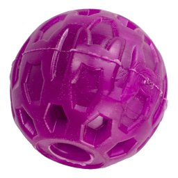 Jucarie din cauciuc eco pentru caini, forma de Minge cu gaura, 6 CM, mov