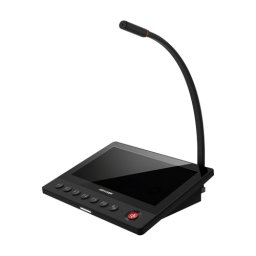 Stație de difuzare audio cu monitor IPS 7" touchscreen și microfon gooseneck, Hikvision DS-QAZ1MP7G1