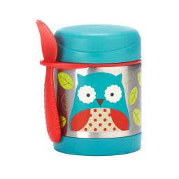 Skip Hop - Termos pentru mâncare ZOO 325 ml, cu linguriță și furculiță, Bufniță