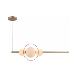 Abajur de rezervă din sticlă pentru lustră Azzardo SANDRA alb mare d. 22 cm