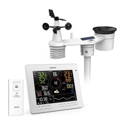 Sencor - Stație meteo profesională cu ecran LCD color, 1xCR2032, Wi-Fi Tuya