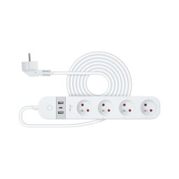 Prelungitor inteligent cu întrerupător Retlux 4Z + 2xUSB-A+1xUSB-C 1,5m Wi-Fi Tuya alb