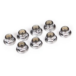 Set piulite roti M4 Traxxas din otel, cu flansa si autoblocare