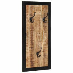 Cuier pentru haine, 40x2x80 cm, lemn masiv de mango brut GartenMobel Dekor