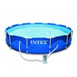 Piscina cu cadru metalic, Intex, rotunda, cu pompa de filtrare, 366 x 76 cm