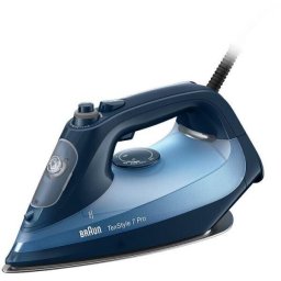 Fier de calcat cu abur Braun TexStyle 7 SI7160BL, 3000W, 300ml, talpa FreeGlide 3D ElxoalPlus, anti-picurare, mod icare, auto-curatare, aut-off, Albastru